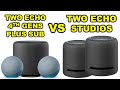 2 Echo 4th Gens PLUS Subwoofer VS 2 Echo Studios SOUND TEST