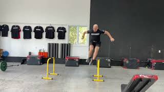 Continous Lateral Hurdle Jump To Sl Skater