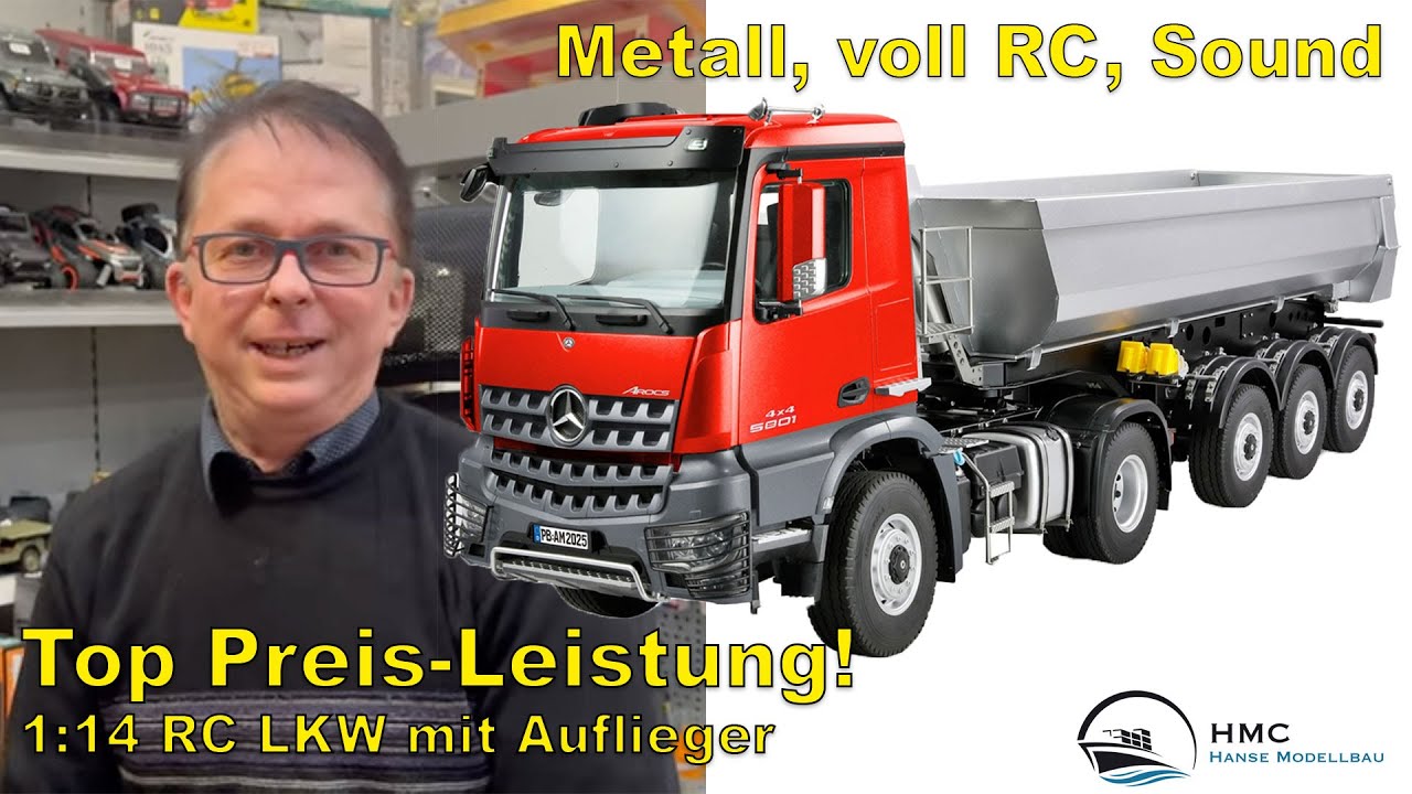 1:14 Amewi LKW MB AROCS – RC Kippauflieger im Test! Starker und voller Funktionsumfang
