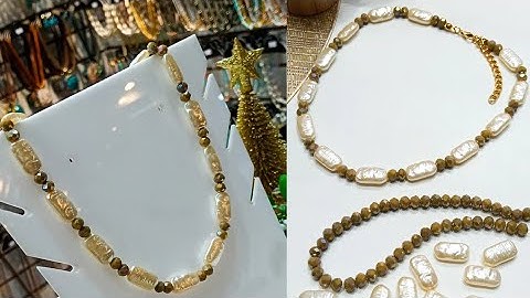 COLAR DE PÉROLAS PARA VENDER NO FIM DE ANO - COMO FAZER BIJUTERIAS COM CRISTAIS E PÉROLAS #handmade