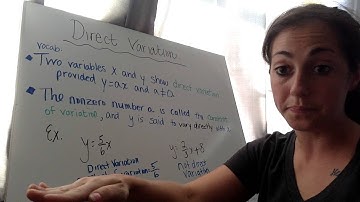 3.6 direct variation