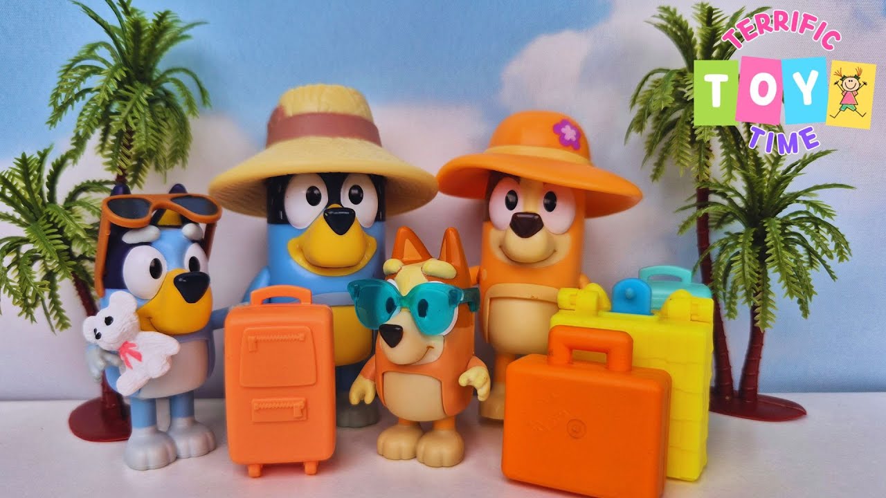 Подборка летних каникул от Bluey! Приключения на пляже, в бассейне и на океане — игрушки Bluey.