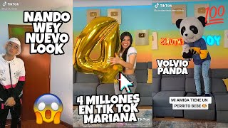 MARIANA FESTEJA LOS 4 MILLONES EN TIK TOK - NUEVOS TIK TOK NANDO TIENE NUEVO LOOK   YOLO AVENTURAS