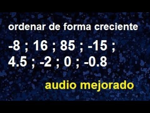 Ordenar De Menor A Mayor Numeros Negativos Y Positivos Creciente