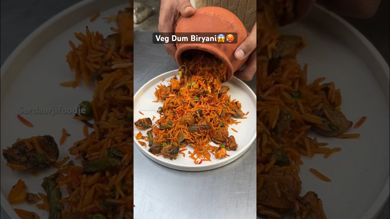 Veg dum biryani😱🥵 