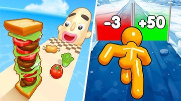 Sandwich Runner 🆚 Tall Man Run🧿🌺🌈Walkthrough Android IOS 2025 New Update Gameplay HT23