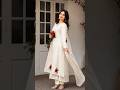 off white anarkali suit #Eid special outfit ideas #trendyfashion #meeshohaul # meesho outfit