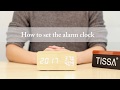 Tissa wooden alarm clock nt34 with temperature and humidityalarm setting