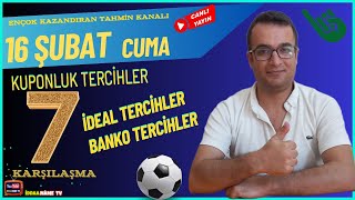 Sağlam Terci̇hlere Yi̇ne Kazaniriz 16 Şubat İddaa Tahminleri