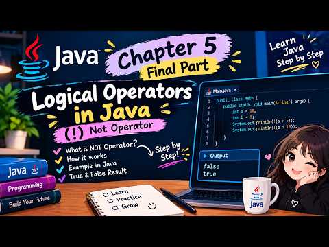 Java Chapter 5 Final Part | NOT Logical Operator (!) | Logical Operators in Java