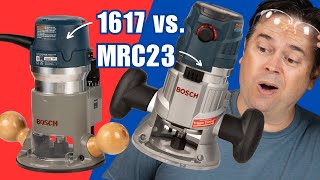 Bosch 1617 vs MRC23 Router Battle - Which is Better? Comparing Bosch combo kit woodworking routers