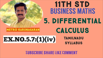 11th Std BM Ex.5.7(1)(iv) Differentiate with respect to x,√ (x-1)(x-2)/(x-3)(x²+x+1)