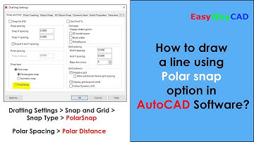 How to draw a line using Polar Snap in AutoCAD Software?
