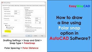 How to draw a line using Polar Snap in AutoCAD Software