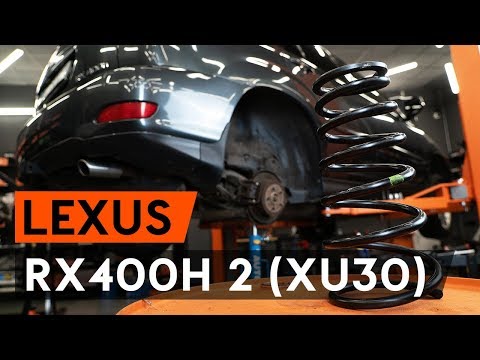 How to change rear springs / rear coil springs on LEXUS RX400h 2 (XU30) [TUTORIAL AUTODOC]