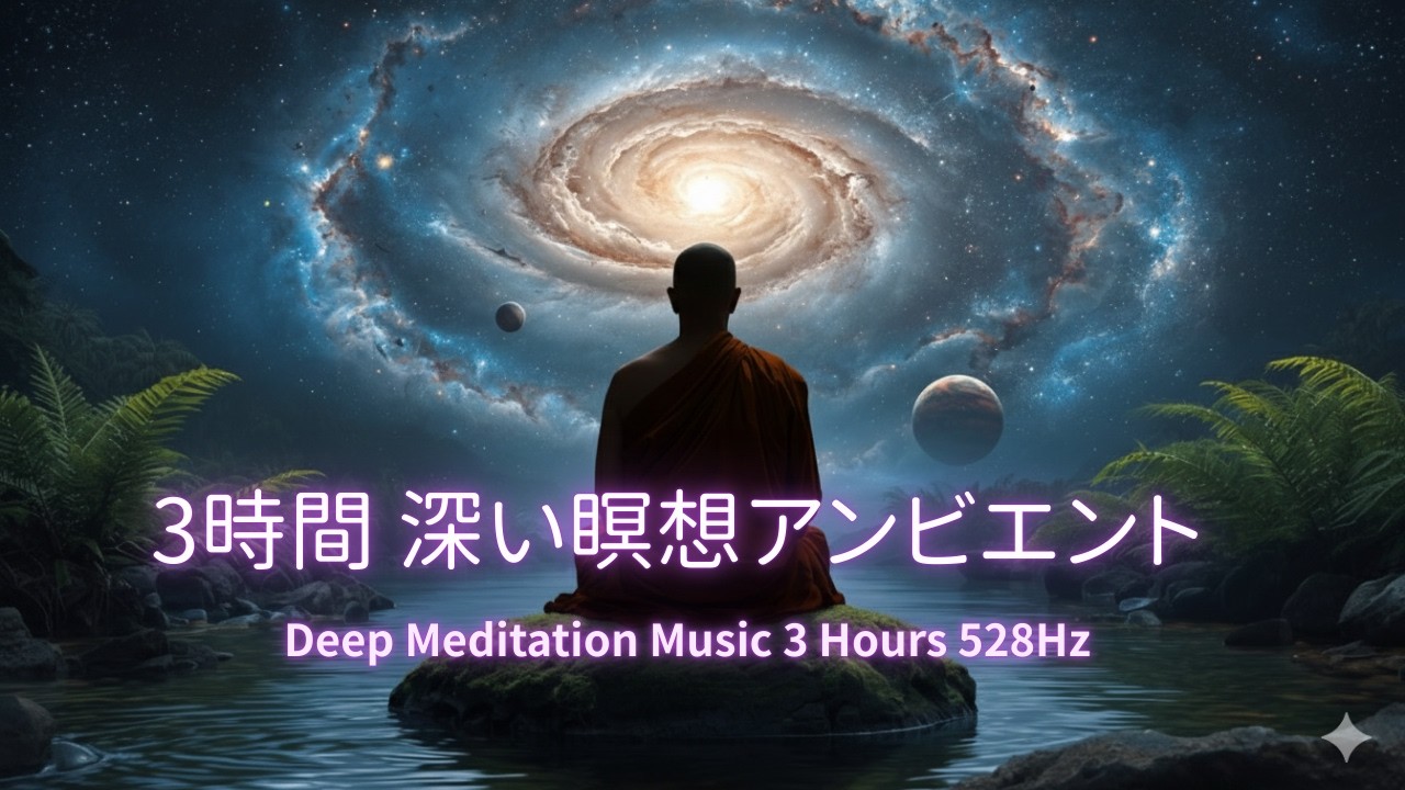 【3 Hours / 3時間】Deep Meditation 528Hz｜深い瞑想へ導く森と宇宙のアンビエント音楽 (No Vocals)