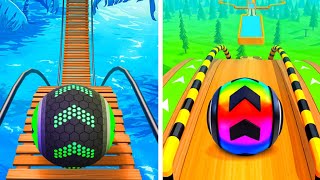 Going balls Vs Sky Parkour Run: Ball Game | game play comparison screenshot 2