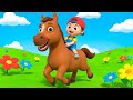 Chal Mere Ghode Tik Tik 🐴 | 3D Hindi Nursery Rhymes for Kids | Aalu Kachalu Kids TV