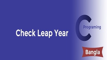 C Program to Check Leap Year in Bangla