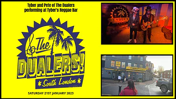Tyber and Pete of The Dualers performing at Tyber's Reggae Bar | Saturday 21st January 2023