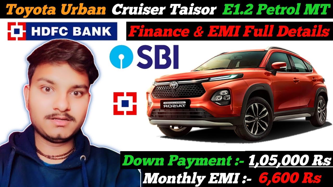 Toyota Urban Cruiser Taisor E1.2 Petrol MT Finance & EMI Full Details ...