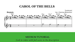 Carol Of The Bells - Medium piano tutorial