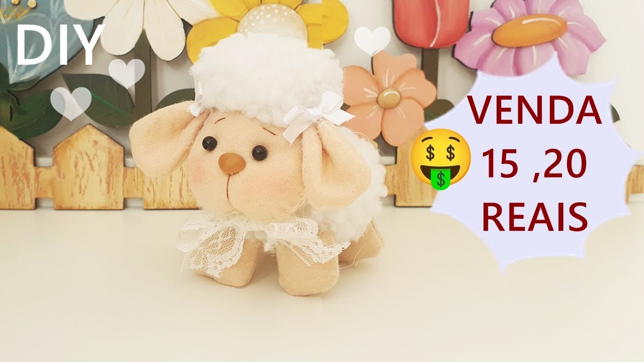 OVELHINHA FACIL de FAZER e VENDER com PASSO A PASSO DIY completo e Molde GRATUITO