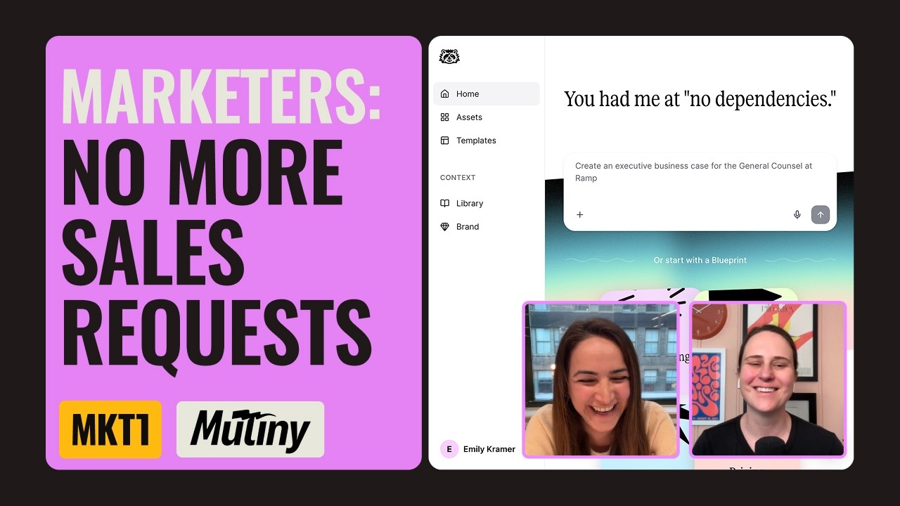 Mutiny AI Agent creating sales and marketing assets