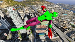 GTA 5 Epic Ragdolls Spiderman Building Fails With GTA PLUMBER LIVE (Funny Moments)