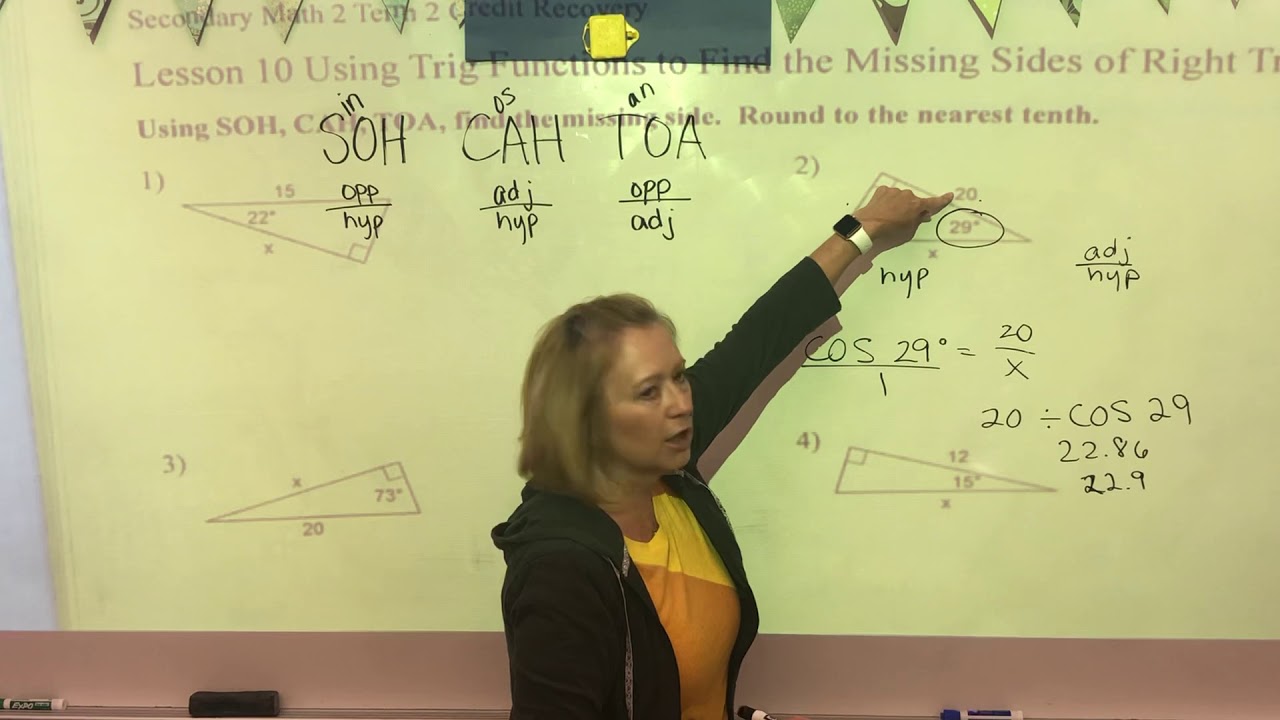 Math 2 Term 2 Lesson 10: Finding the Missing Side of a Triangle Using ...