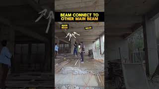 Connecting Beam vs Main Beam Explained | Beam Connection Without Column | Civil Engineering #civil