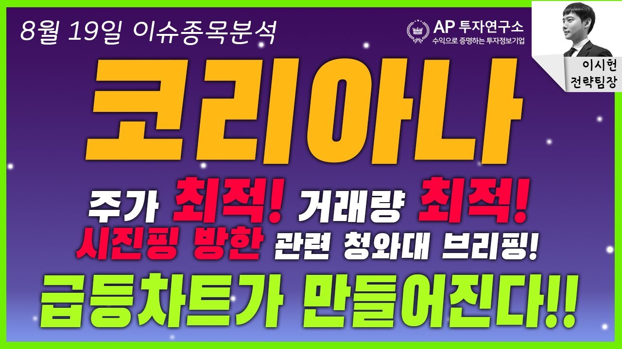 코리아나 (027050) - 주가 최적! 거래량 최적! 시진핑 방한 관련 청와대 브리핑! 급등차트가 만들어진다!!