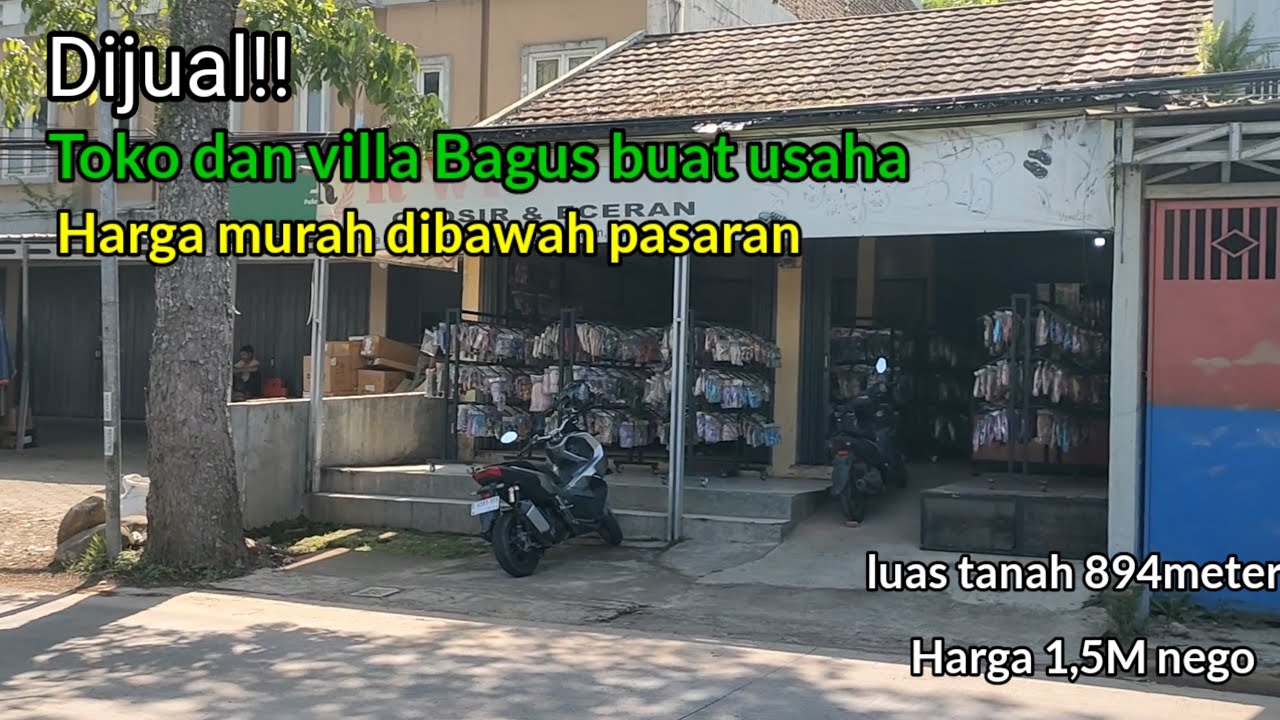 Di jual Toko Buat usaha!! Beserta villa Luas Tanah 894meter Surat SHM Harga Nego