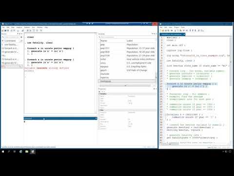 Stata 20   Logarithmic transforms of variables by use of a for loop