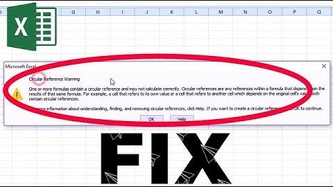 Cara Mengatasi Munculnya Circular Reference Warning Di Excel