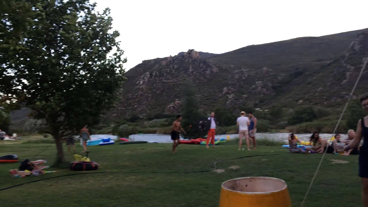 River side dancing at sunset to the sounds of Lakuti at #wolfkopweekender