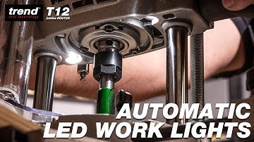 Automatic LED Lights | Trend T12 2300W Variable Speed Plunge Router