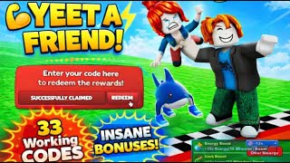 ALL WORKING CODES For Yeet A Friend 2026 (FREE Rewards!)