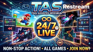 🔥 24/7 Tool-Assisted Speedrun (TAS) Marathon | Non-Stop Retro &amp; Modern Runs!