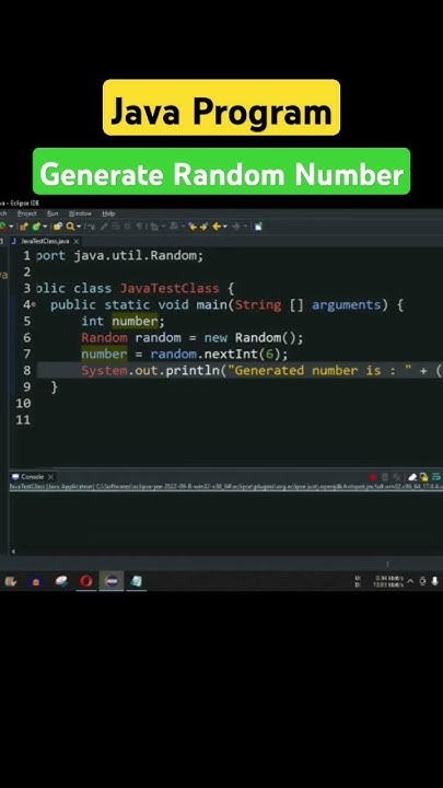 Java Program - Generate Random Number in Java #javatutorial - YouTube