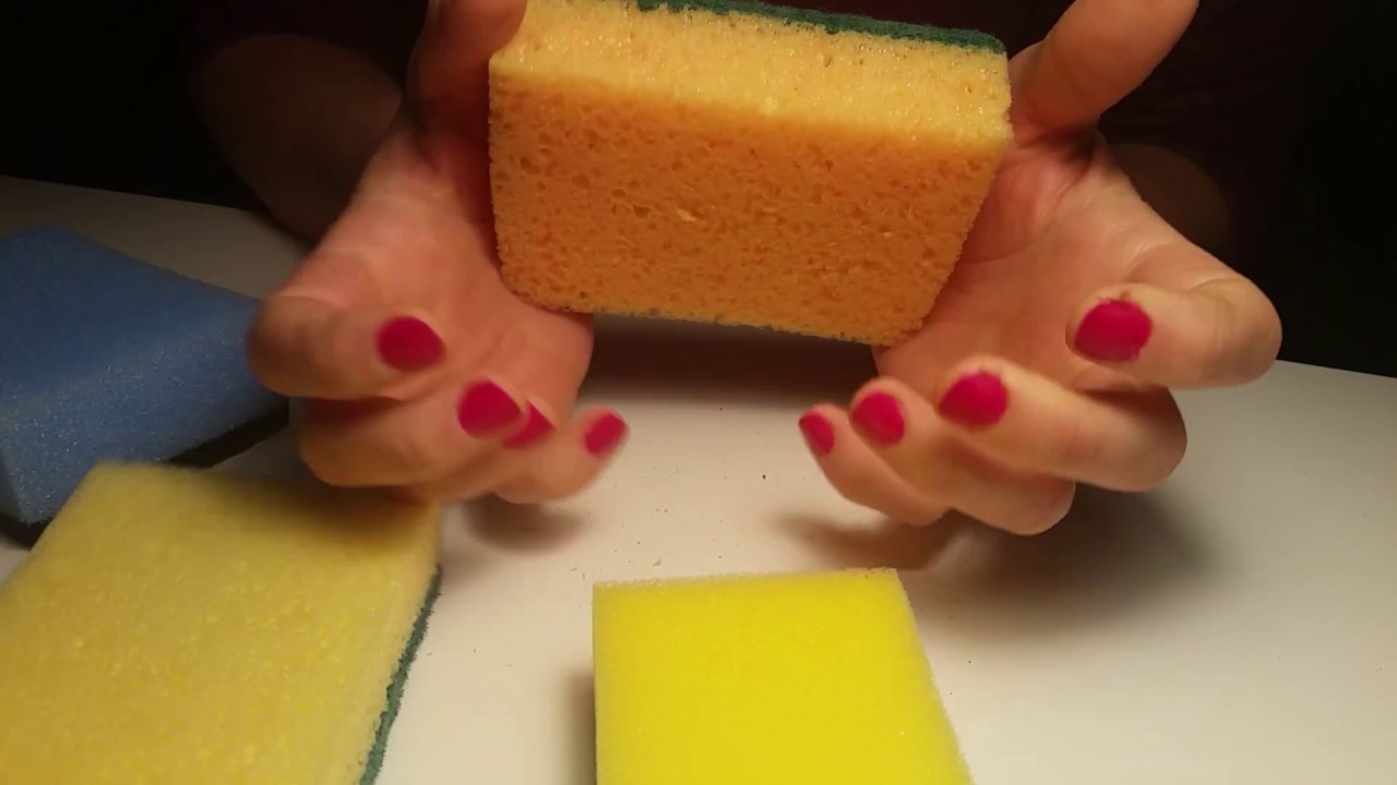 ASMR Soft side sponge scratching PART1