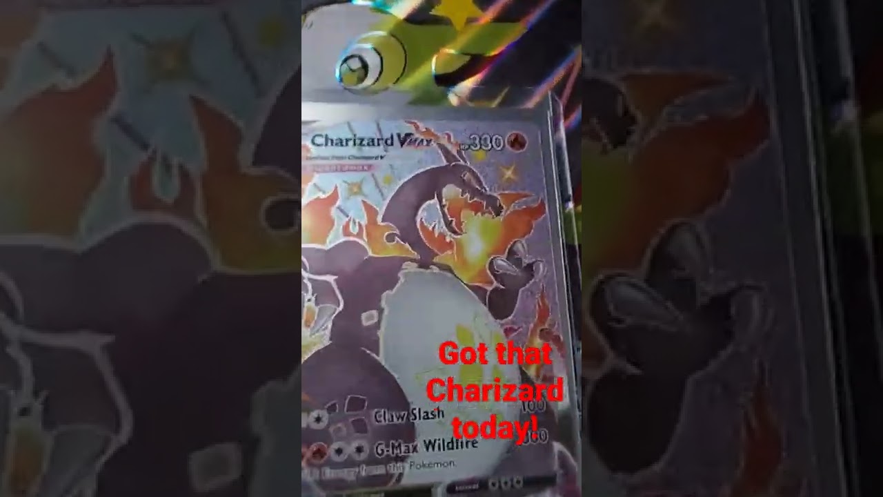Pokemon Shining Fates Charizard Vmax pulled 