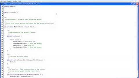 robocode ireland schoolbots tutorial 4 - first robot