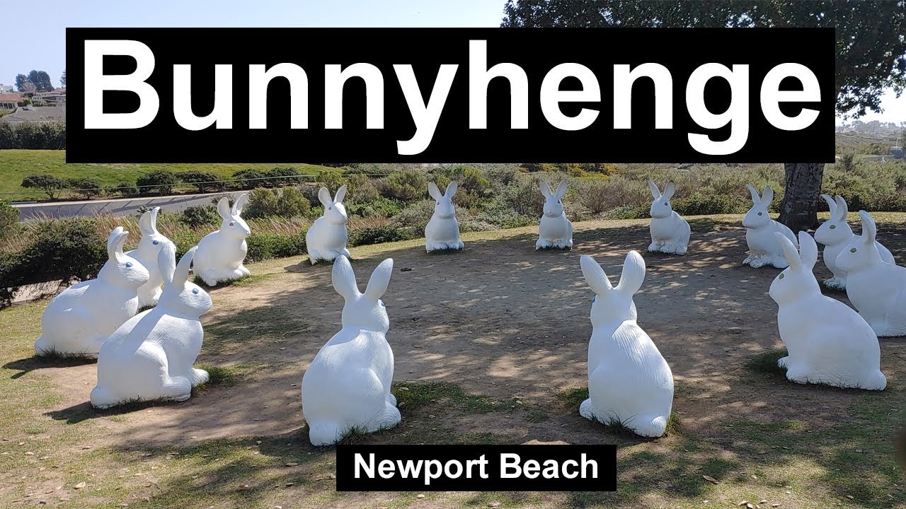 Bunnyhenge Sculpture at Newport Beach Civic Center.  Free public art.