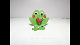 🐸Learn How to Make a Jumping Frog from Craft Paper #easycrafts #easydiyideas  #craftswithpaper