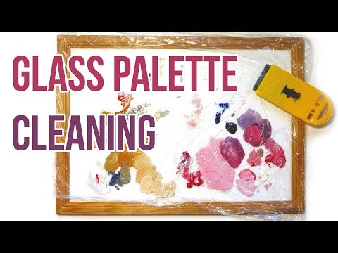 油絵の具パレットをきれいにする方法