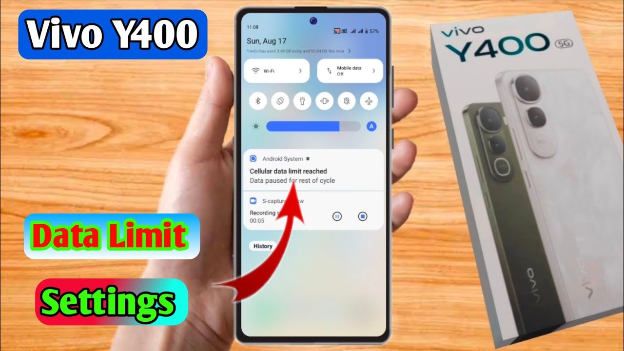 vivo y400 data limit setting, vivo y400 data limit kaise set kare 