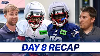 Romeo Doubs Rising, Gabe Jacas Raises Participation Level | Patriots Beat Camp Recap