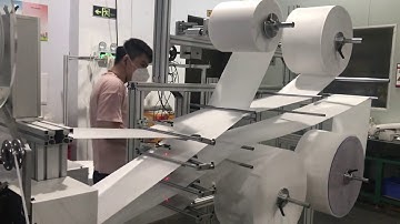 High speed automatic KN95 fold face mask making machine, whole production line