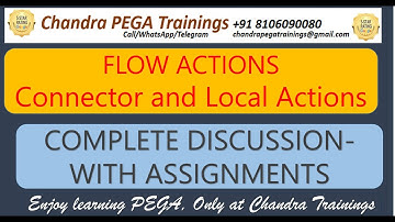 {తెలుగు} Flow actions and Local actions in PEGA || Regular batches||Call/WApp+91 8106090080#pega
